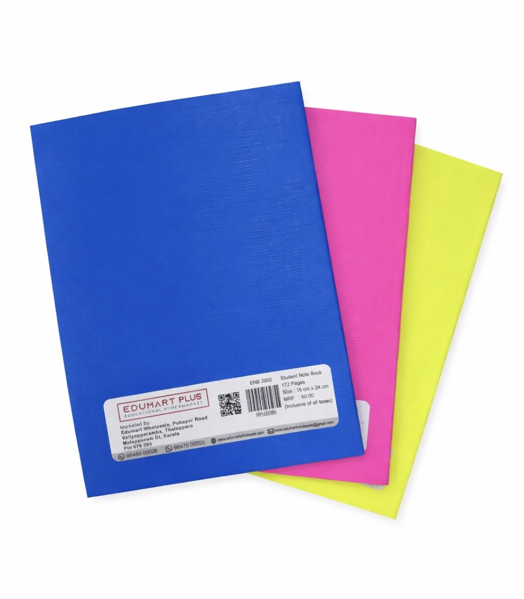 Student Notebook Unruled 172 Pages