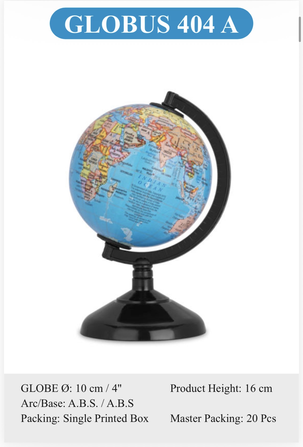 Globus Educational Globe 404 Rs:230/-
