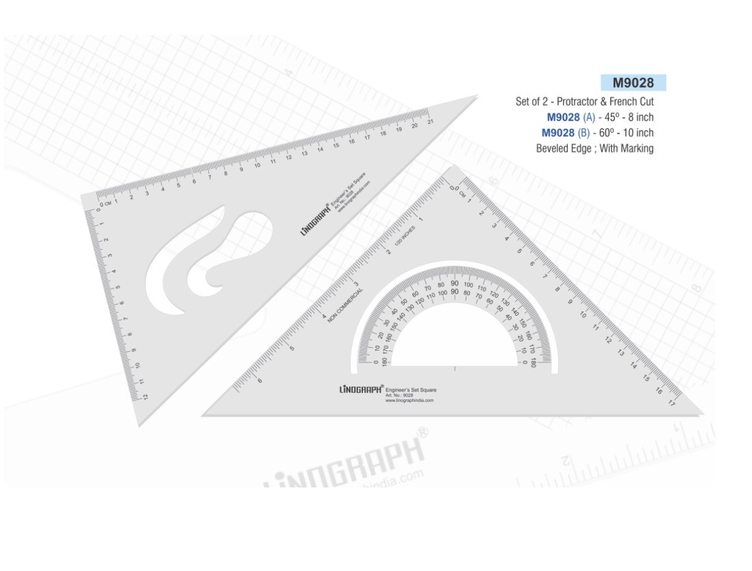Linograph Set Square M9028 (8X10) Rs:75/-