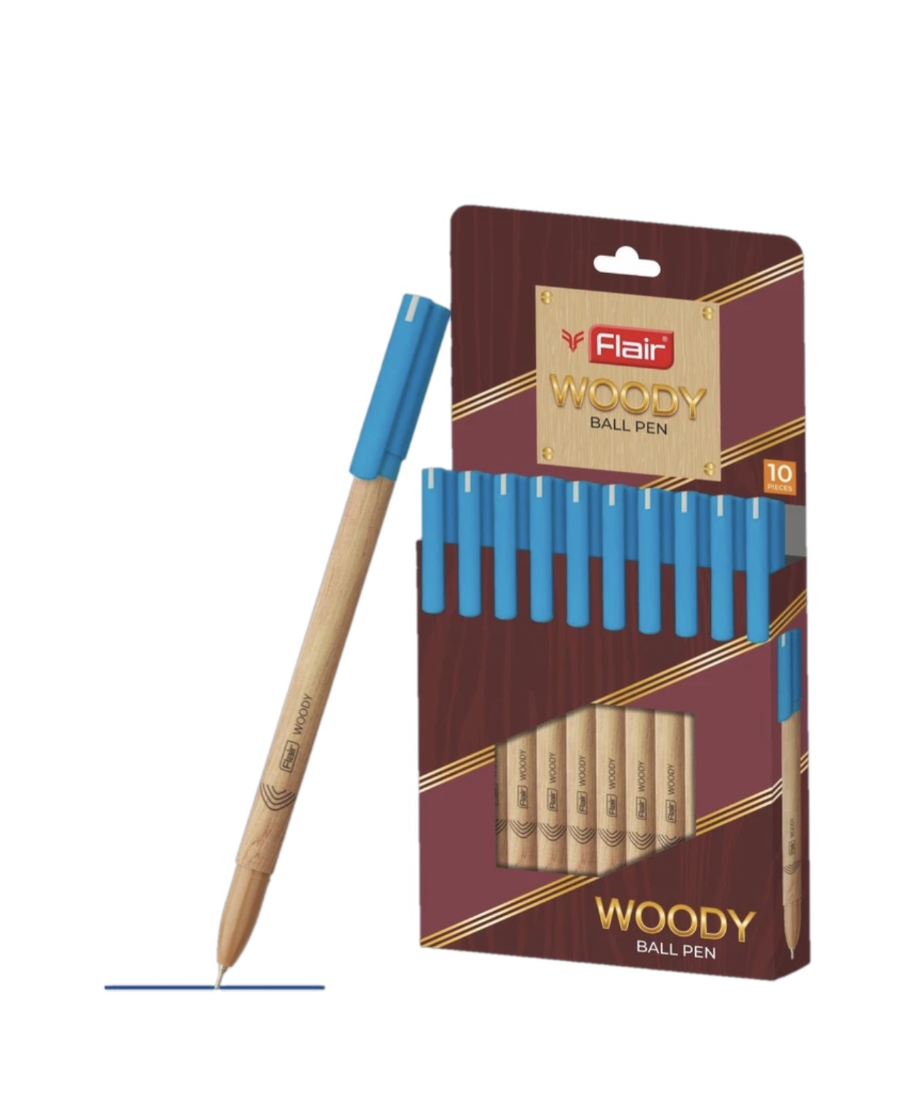 Flair Woody Ball pen Blue 10Pc Rs:100/-
