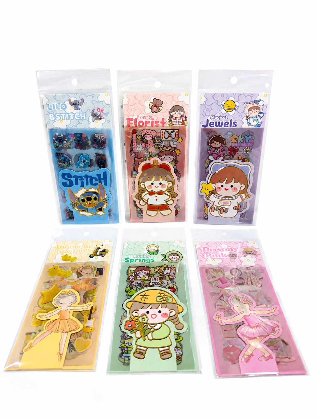 Kawaii Mmo Sticker 6Pc Set Rs:50/-