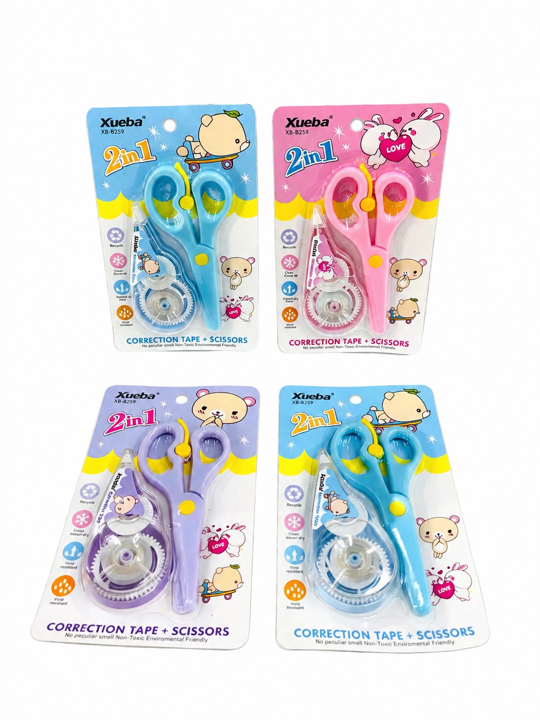 Xueba 2in1 Correction Tape + Scissors Rs:80/-