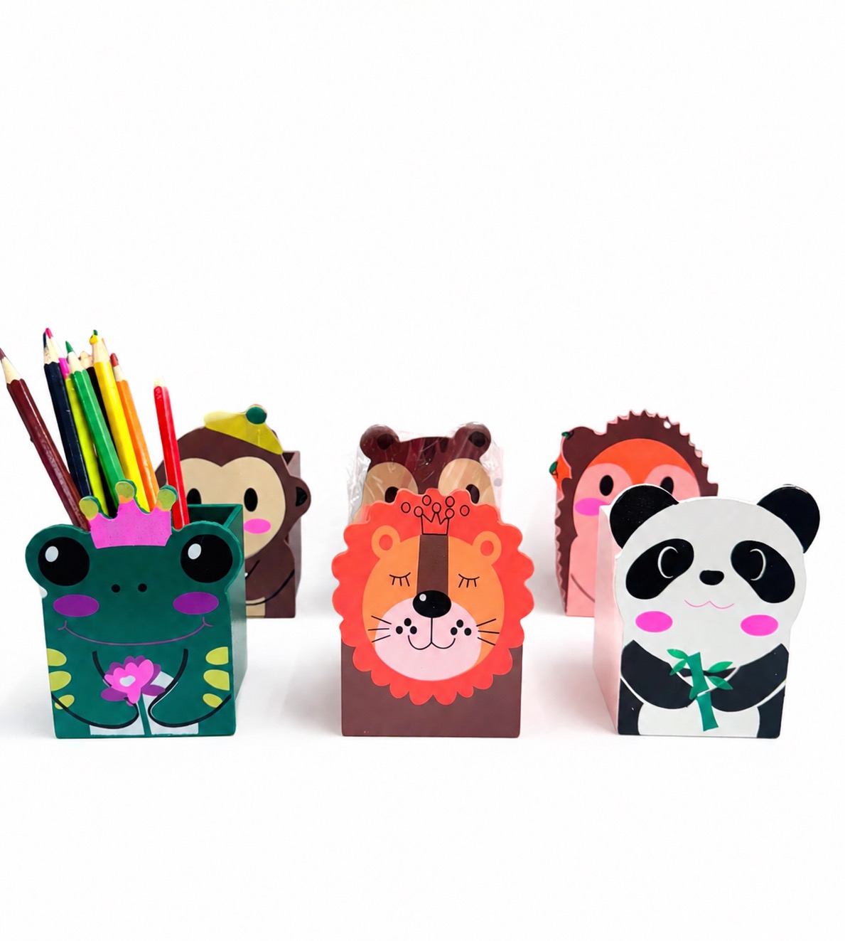 Wooden Pen Stand Mix Design Rs:150/-