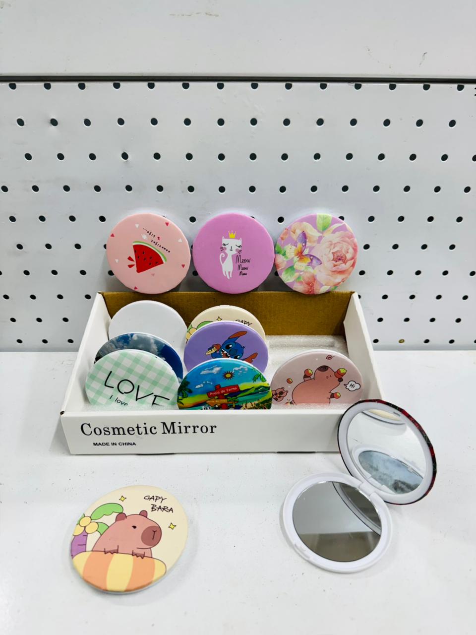 Fancy Kawaii Round Mirror Rs:120/- (12PC)